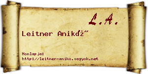 Leitner Anikó névjegykártya